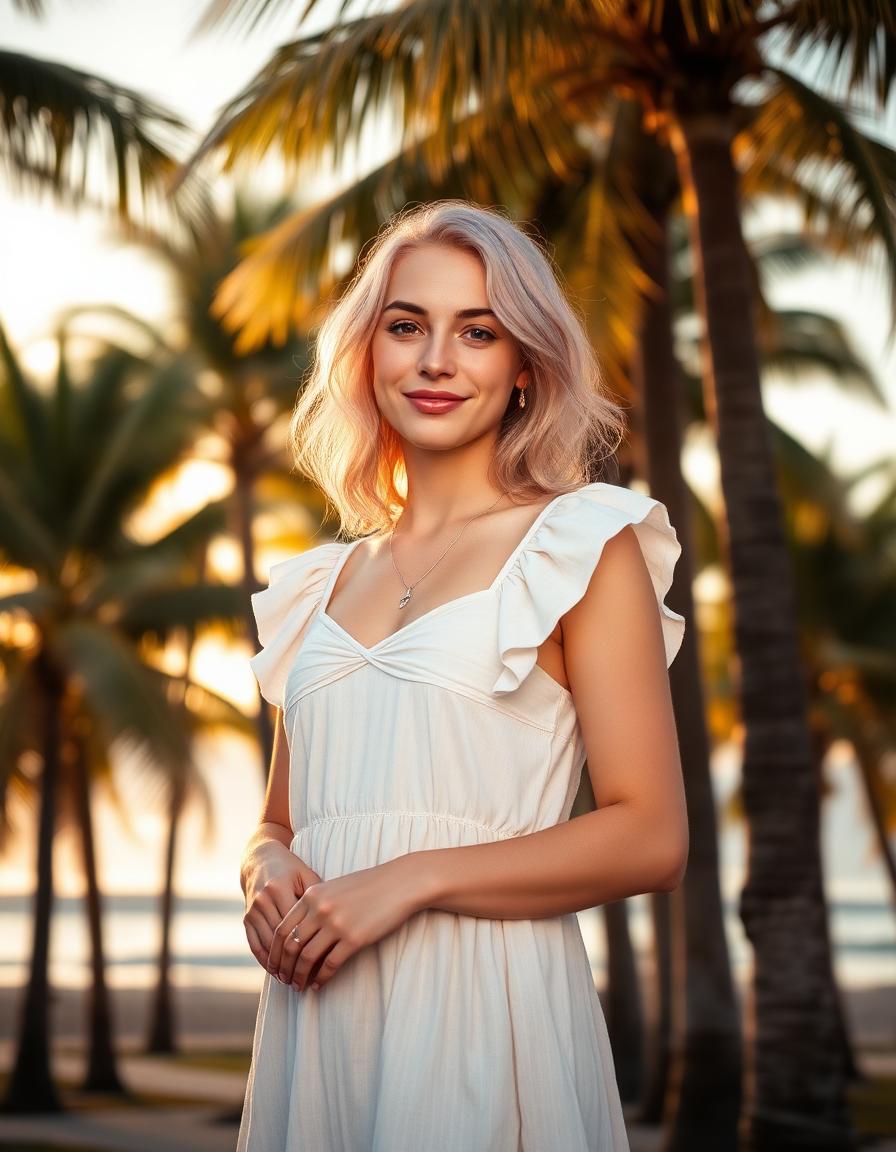 Sana — Golden Hour Under the Palms on dokichat
